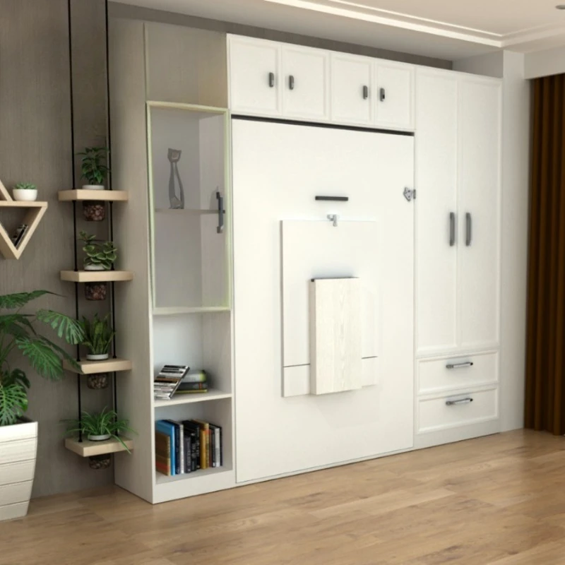 Modern flip bed, transforming bed, desk combination, folding bed, hard turn, light luxury