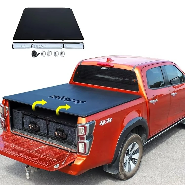 

Roll up Cover Truck Bed Cover F150 Tonneau Cover Hilux for Tundra Tacoma Hilux Vigo Rocco