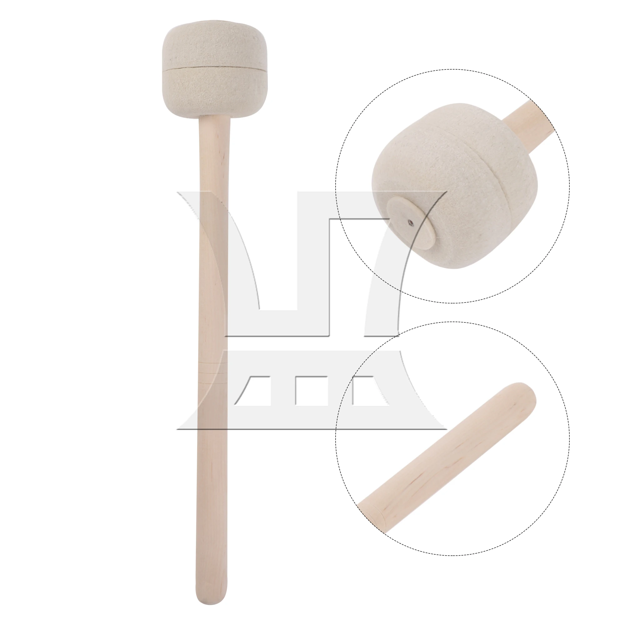 

Yibuy 6pcs Wool Felt Wooden Drum Stick 340mm Corrosion Resistant And Sturdy