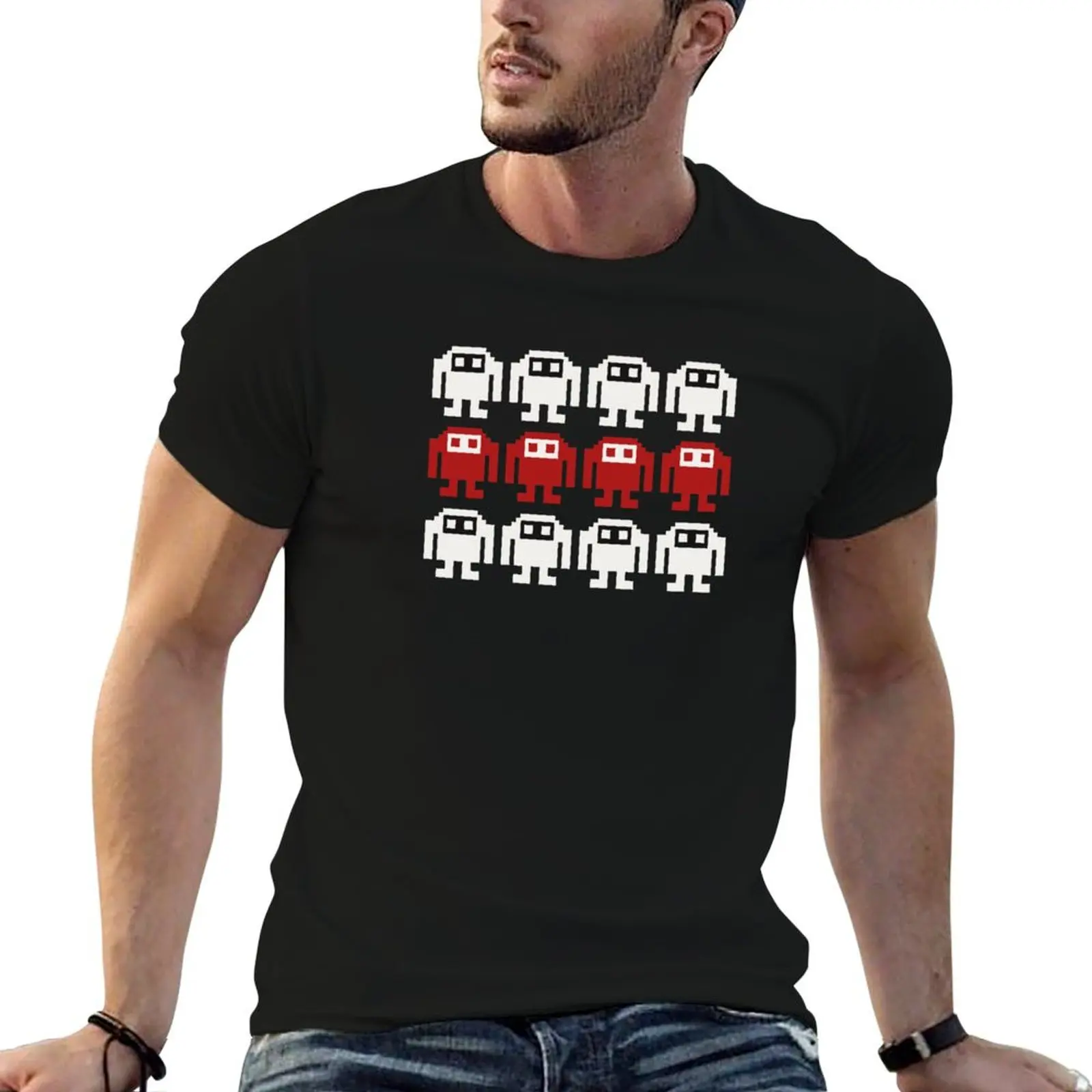 Camiseta WRW Robots para hombre, camisetas gráficas para hombre, camisetas gráficas vintage para hombre