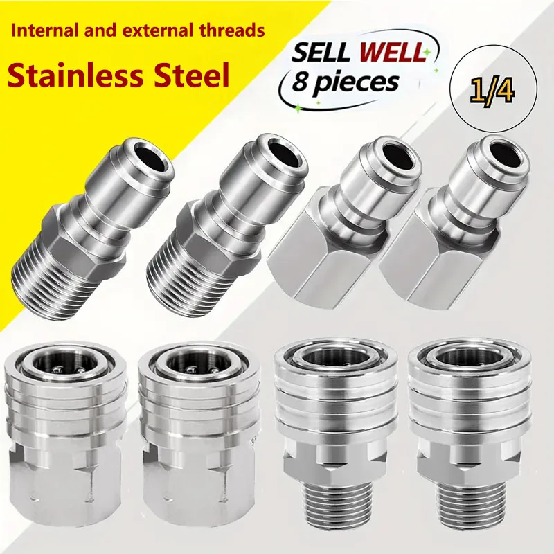 Pressure Washer Adapter Set Male Female Hose Adapter 1/4