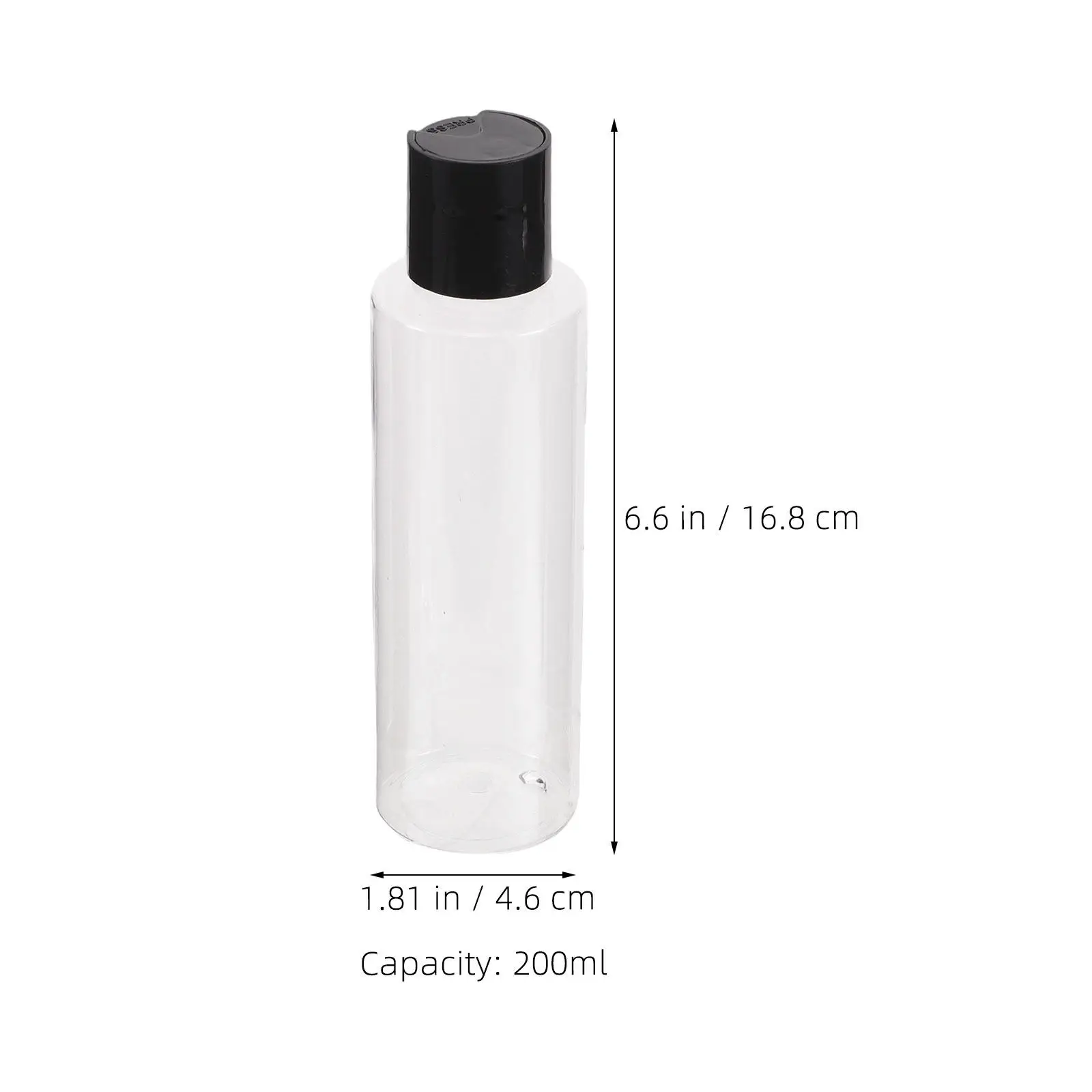 3Piece Reusable Clear Plastic Bottles Leak Proof Travel Containers 200Ml Dispensing Set with Funnel Labels for Shampoo Lotion