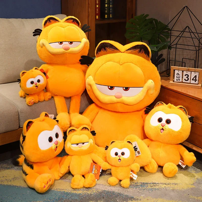 Genuine Lazy Garfieldcat Plush Pendant Stuffed Doll Anime Kitty Toy Bag Pendant Keychain Cute Home Decor Xmas Birthday Gift Kids