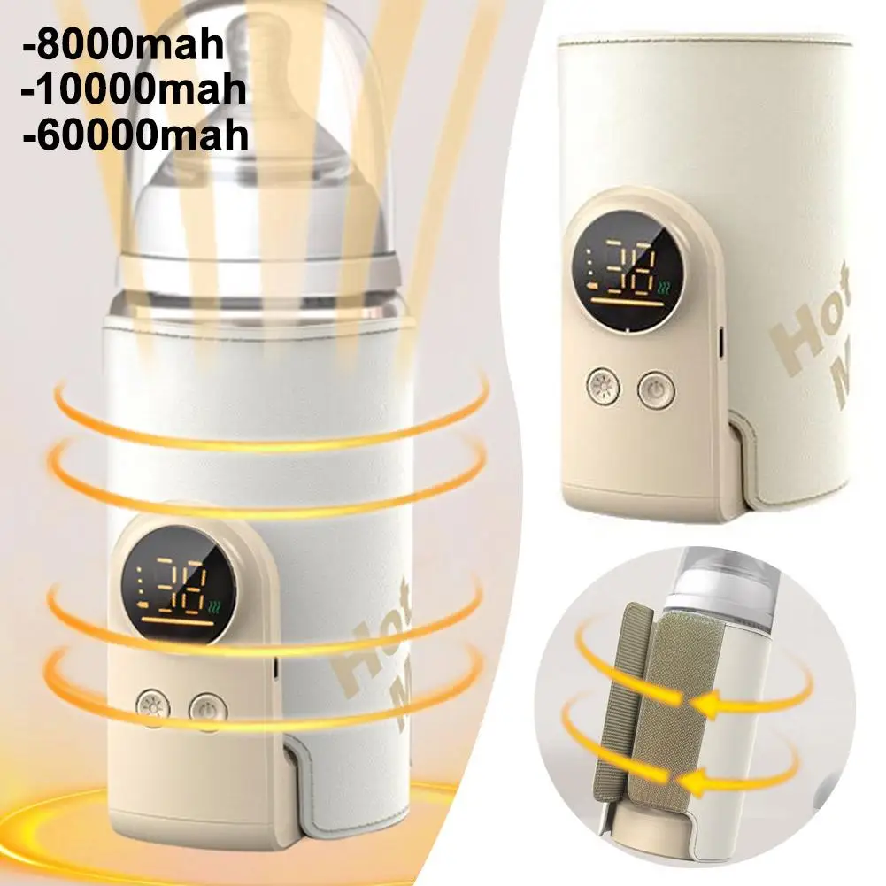 

Portable Wireless Bottle Warmer, Rechargeable Baby Milk Heater for On-the-Go Use, Car & Home