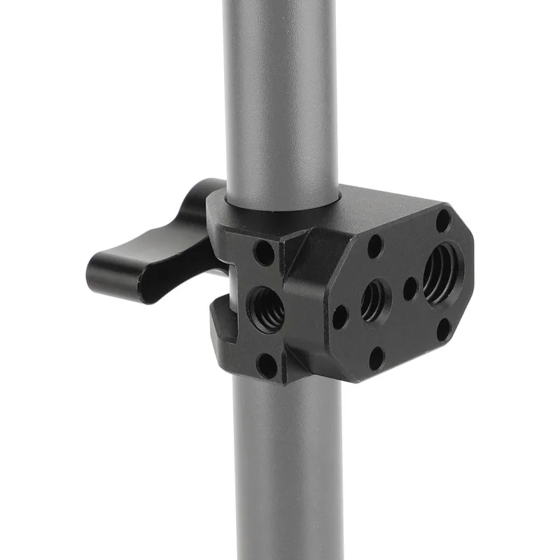 Suitable For Camera Rig,15mm Round Hole Rod Clamp With 1/4 Anti-Twist Thread Hole,15mm Round Pipe Holder