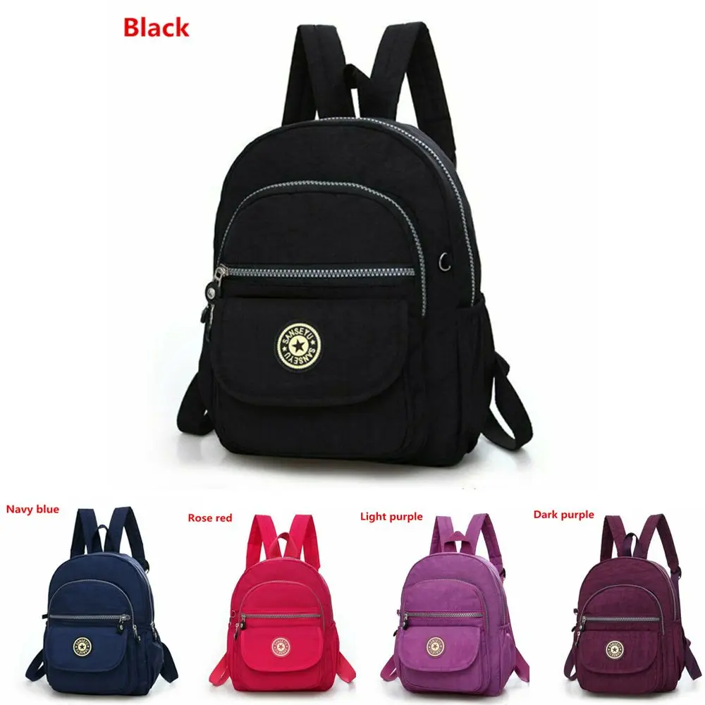 Women Nylon Mini Backpack Purse Small Backpack Shoulder Rucksack Outdoor Travel Bag