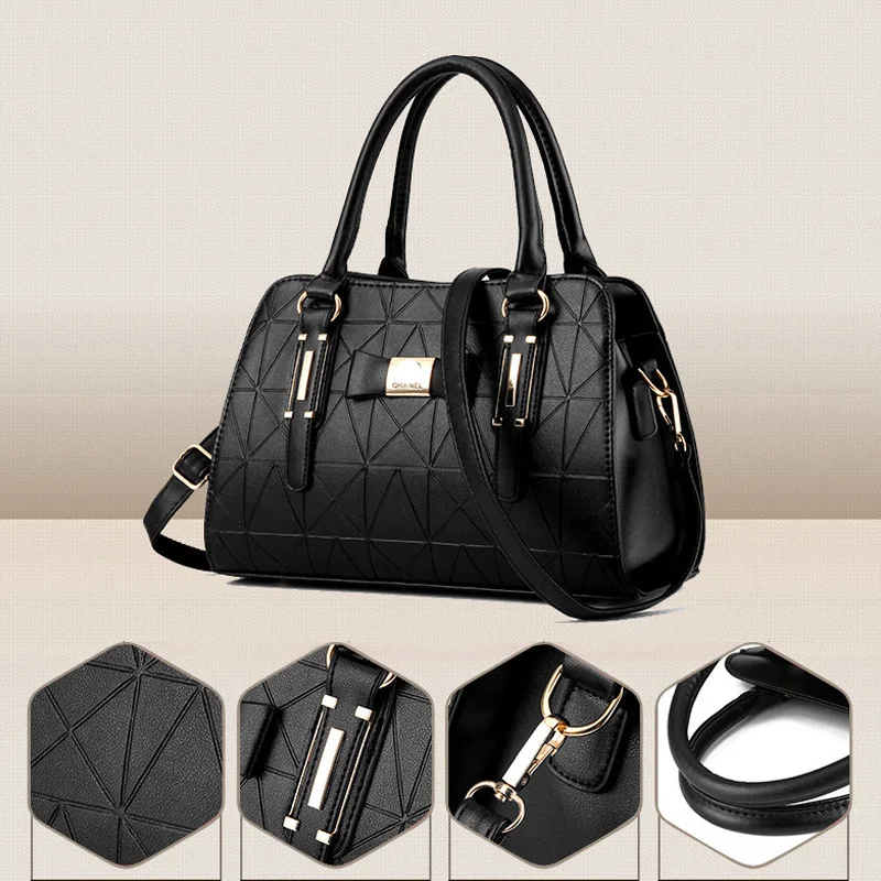 Fashion Handbag  New Women Leather Bag Large Capacity Shoulder Bags Casual Tote Simple Top-handle Hand Bags