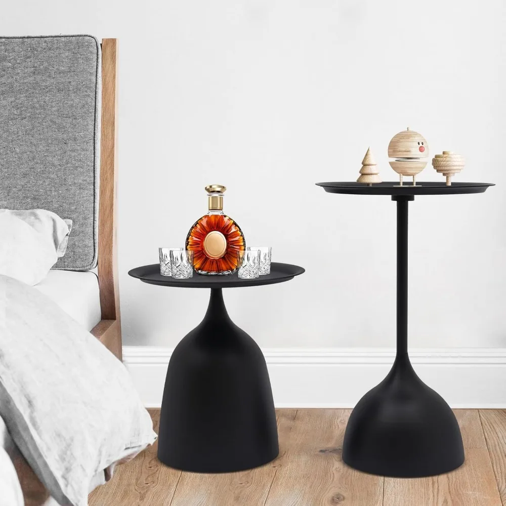 مجموعة طاولات التعشيش المعاصرة، طاولات القهوة المستديرة والجانبية، طاولات نهاية الزاوية، طاولات الأريكة بجانب السرير #3