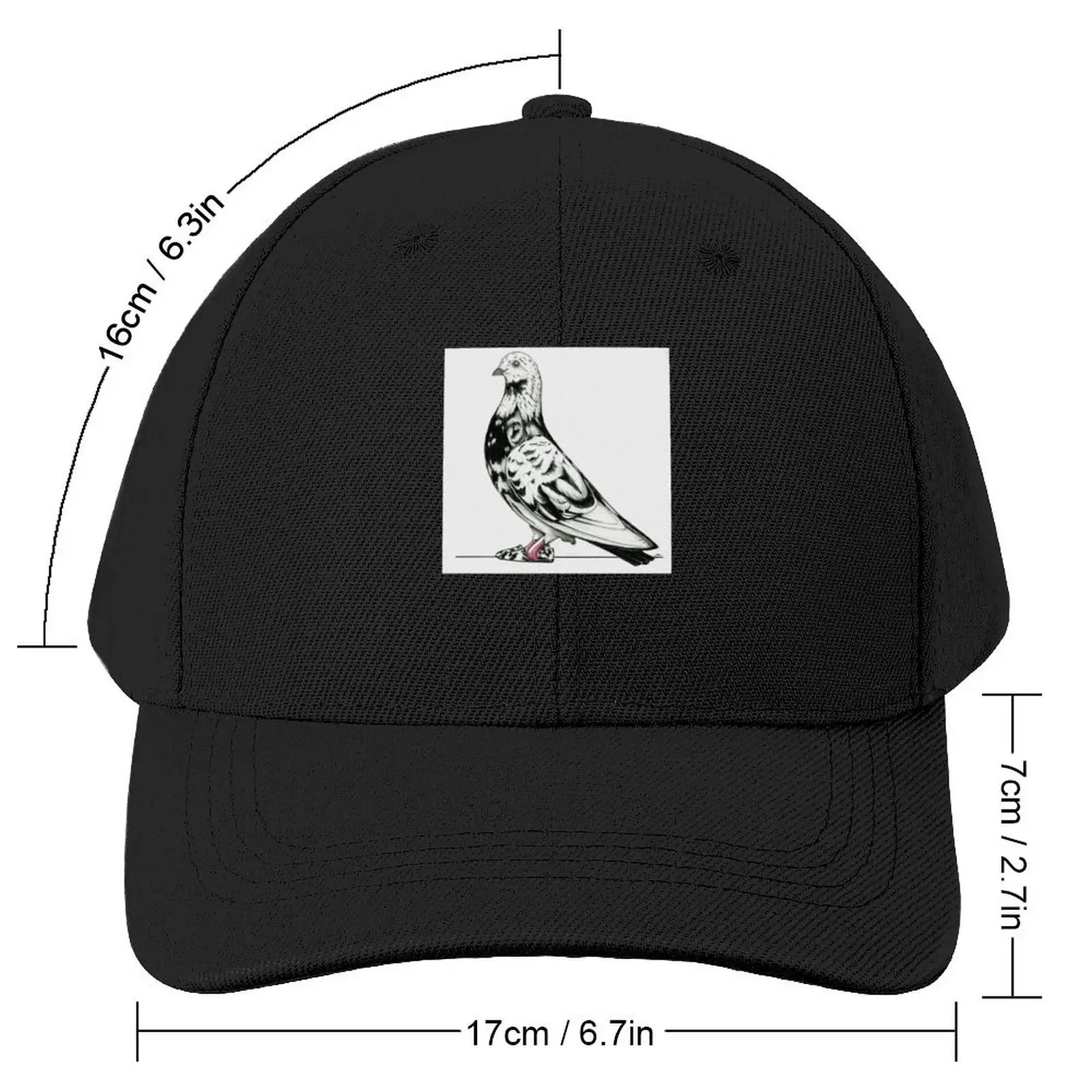 Parlor Roller Pigeon in Vintage Cow Print Cuties Baseball Cap Hat Beach Anime Hat Woman Men's