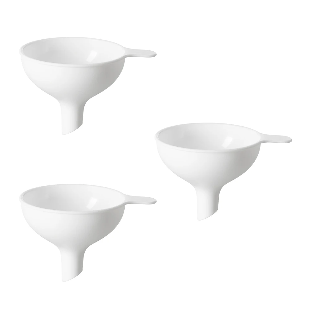 

3Pcs Oil Mini Plastic Vinegar Liquid Funnels Liquid Kitchen Supply PP Small Portable Bottle Filling Tool Storage