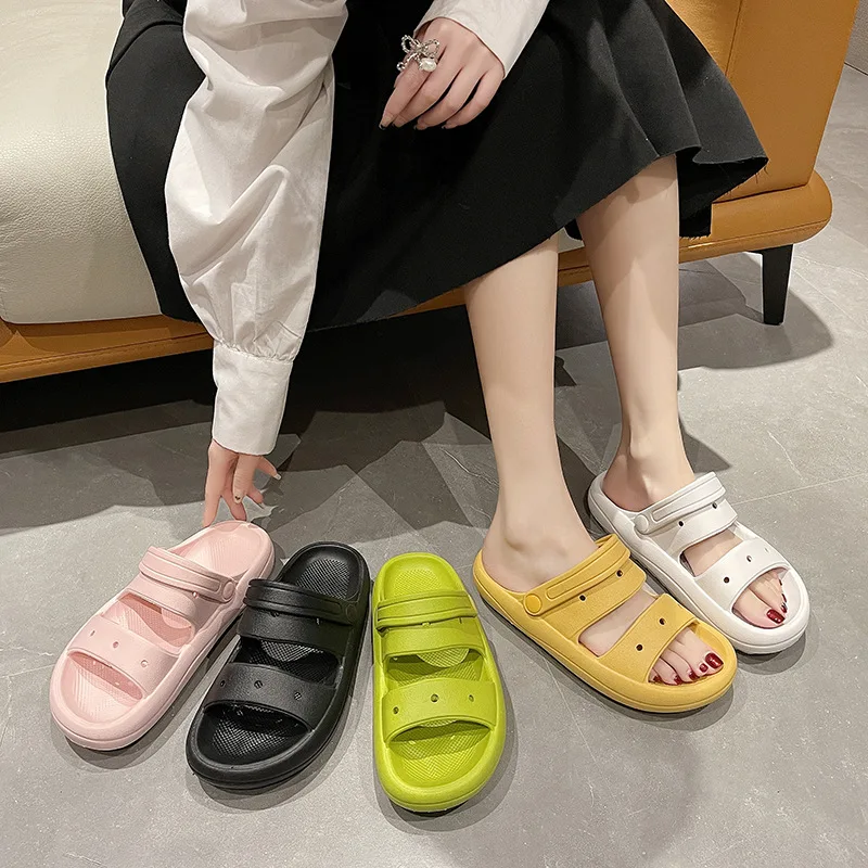 Sandals Women's Summer New Fashion Hundred Towers Outer Wear Thick Bottom Indoor Flip Flops Slippers Anti Slip Beach Sandals Men