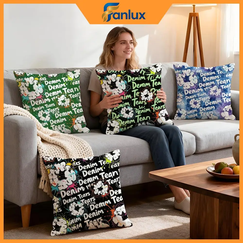 Art Modern Popcorn Graffiti Cushion Cover 4Pcs Decorative Covers Soft Cushion Case for Sofa Couch Decor 40x40 45x45 Pillowcases