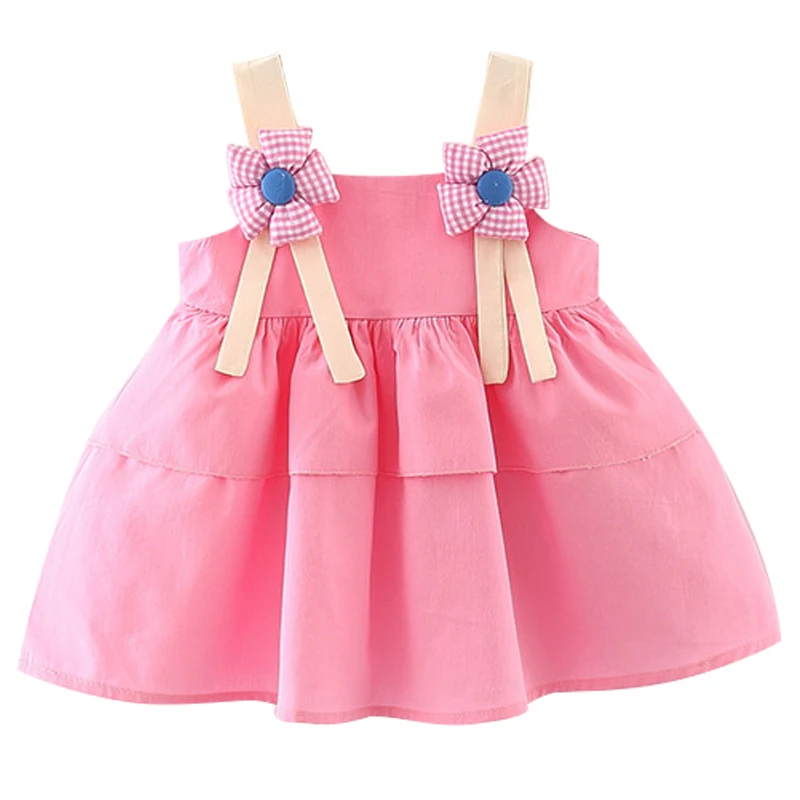 

Summer Outfits Newborn Baby Clothes Set Kids Dresses For Girls Korean Cute Flower Sleeveless Cotton Toddler Princess Dress BC210