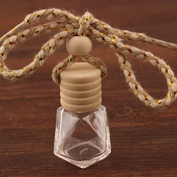 Car Aromatherapy Bottle Pendant Car Diffuser Bottle Empty Car Hanging Glass Bottle Perfume Mini Empty Pendant Aromatherapy