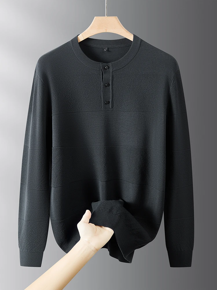 

Мужской свитер очень большого размера, повседневный, свободного кроя, универсальный, вязаный, для осени и зимы