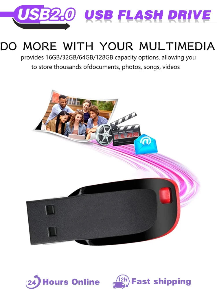 Szybki pendrive USB 2.0 64GB 32GB 16GB 8GB Pendrive USB Pendrive USB Pendrive Wodoodporny dysk U 128GB 512GB — zdjęcie produktu 7