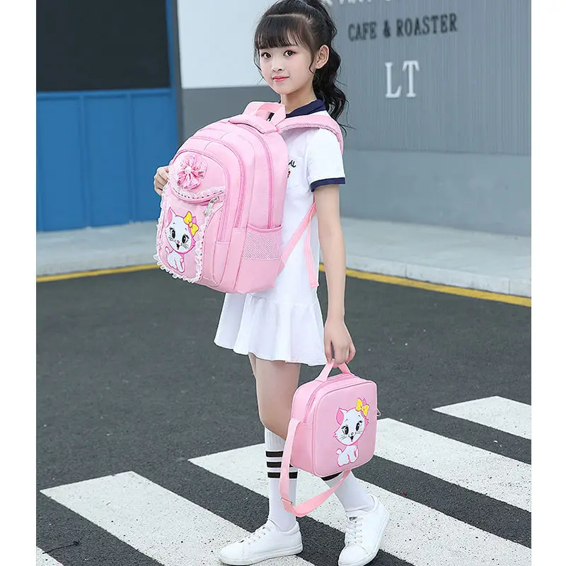 New Cartoon School Bags for Girls Female Korean Version 1-6 Grade Cute Children\'s Backpack Multifunctional Bags Mochila Infantil