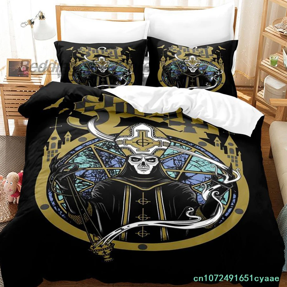 Ghost Rock Band Tank Bedding Set Single Twin Full Queen King Size Bed Set Aldult Kid Bedroom Duvetcover Sets 3D Print 2022