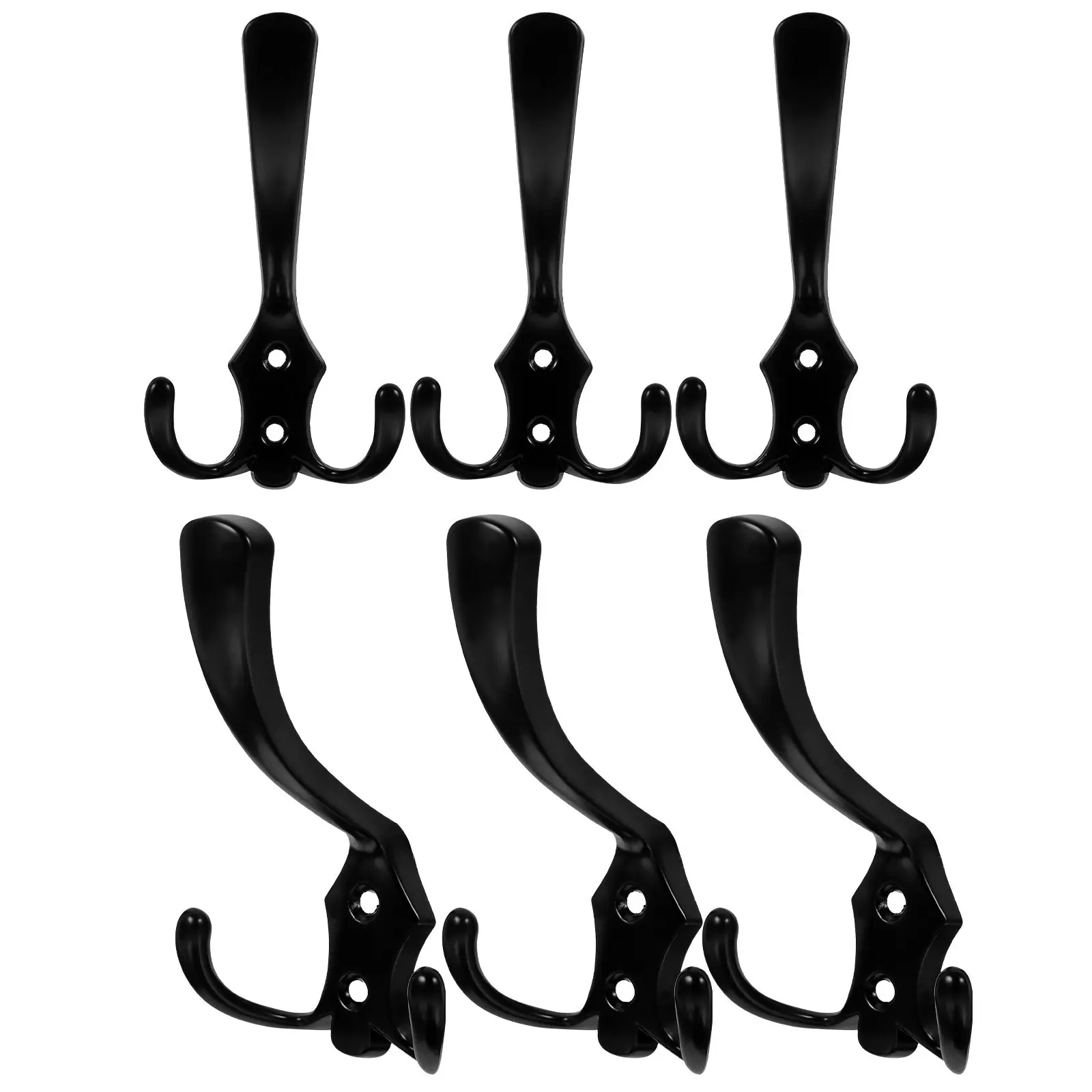 6Pcs Bathroom Wall Hook Zinc Alloy Modern Minimalist Coat Hat Towel Hook Space Saving Decorative Wall Mounted Hanger for Home