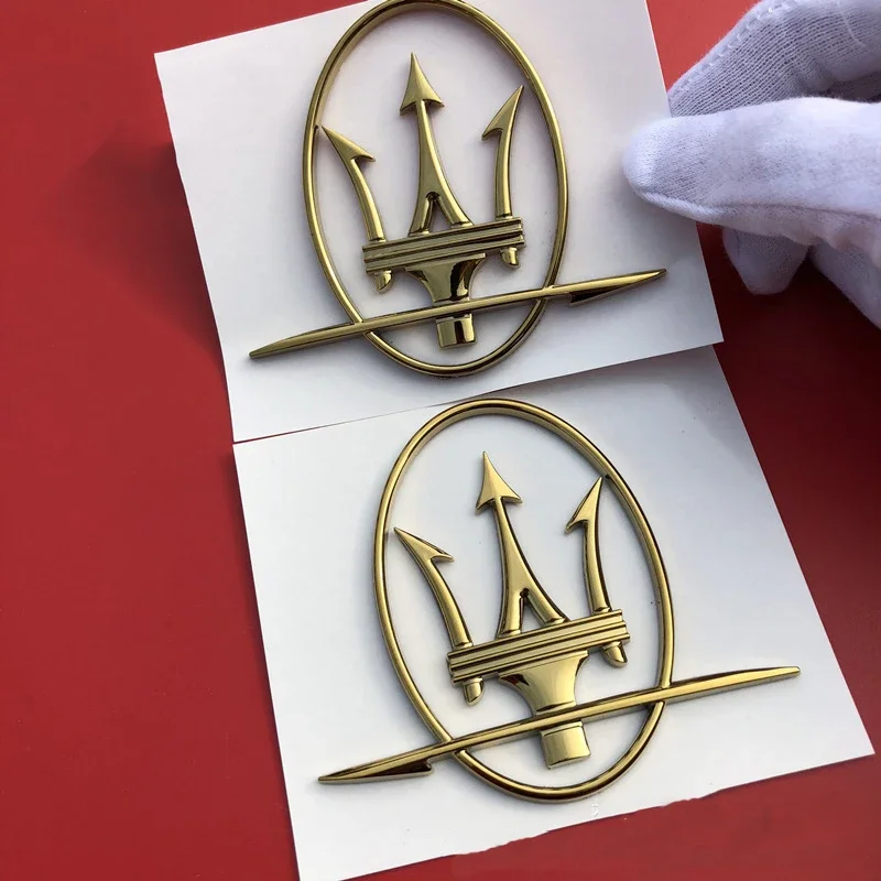 ملصق سيارة التصميم الشارات درابزين الجانب الخلفي نافذة شعار شارة لمازيراتي ليفانتي كواتروبورتي جيبلي جران توريزمو Q4 GC GT #3