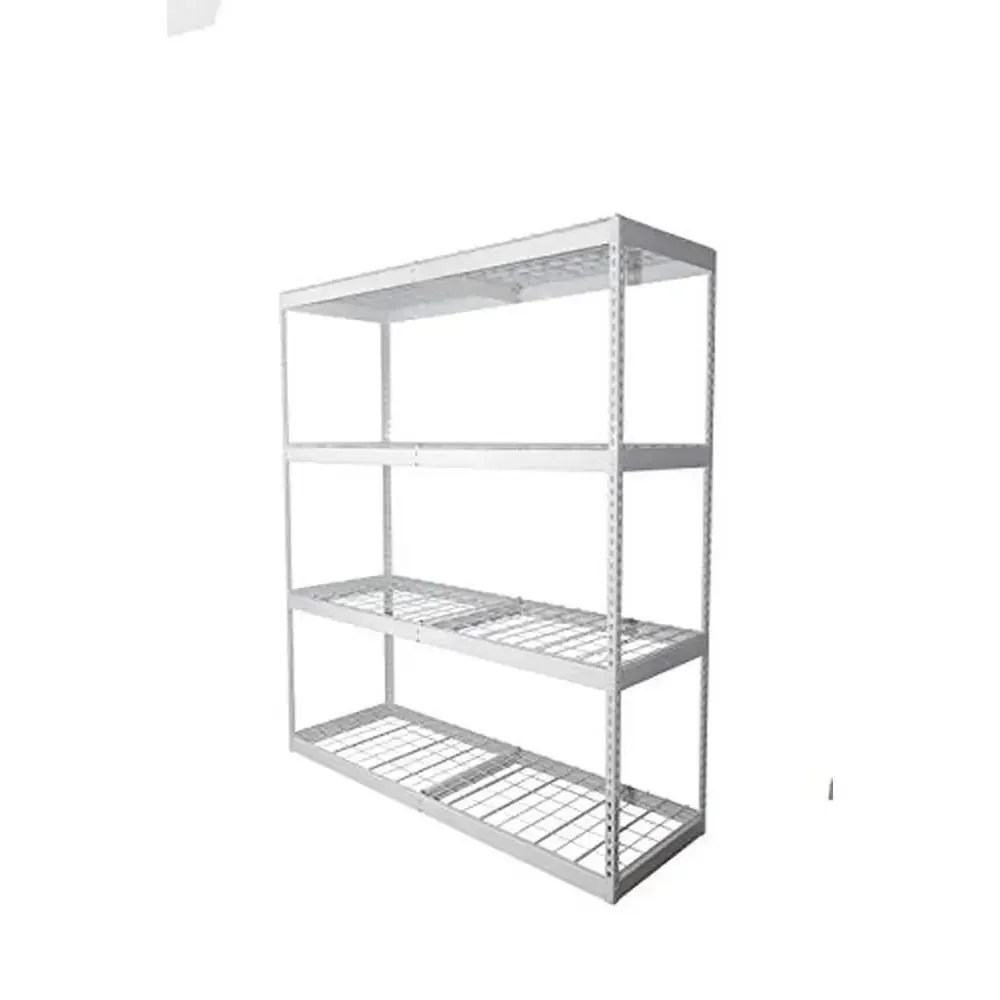 

Adjustable 4 Tier Heavy Duty Garage Shelving 24"x72"x84" 500 lbs/Shelf Steel Utility Shelves. Ventilated Wire Grid Design. U.S.