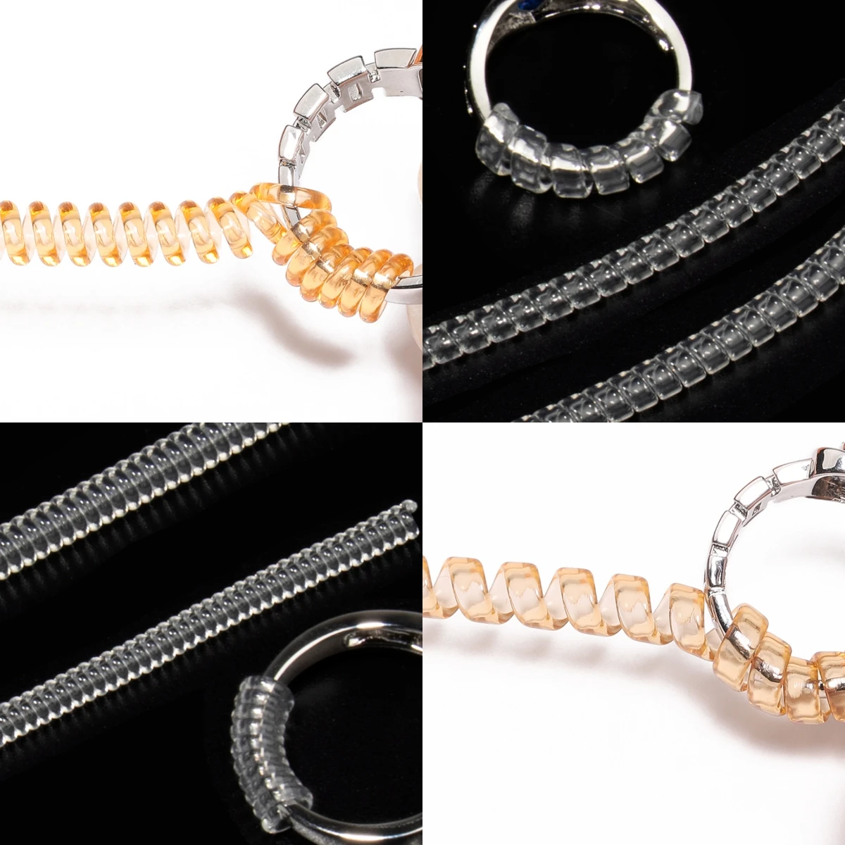 

3/5mm Round Flat Transparent Soft Spring rope for Ring Size Adjustment Tool Ring Inner Spiral Based Rings Tightener Resizing