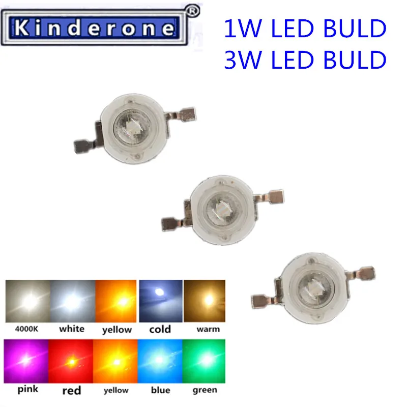 Chip de lámpara led Mini, Bombilla de diodo smd de 1W y 3W para bricolaje, foco reflector, luz descendente, entrada de 100-3,2 V, 100-220LM, 3,6