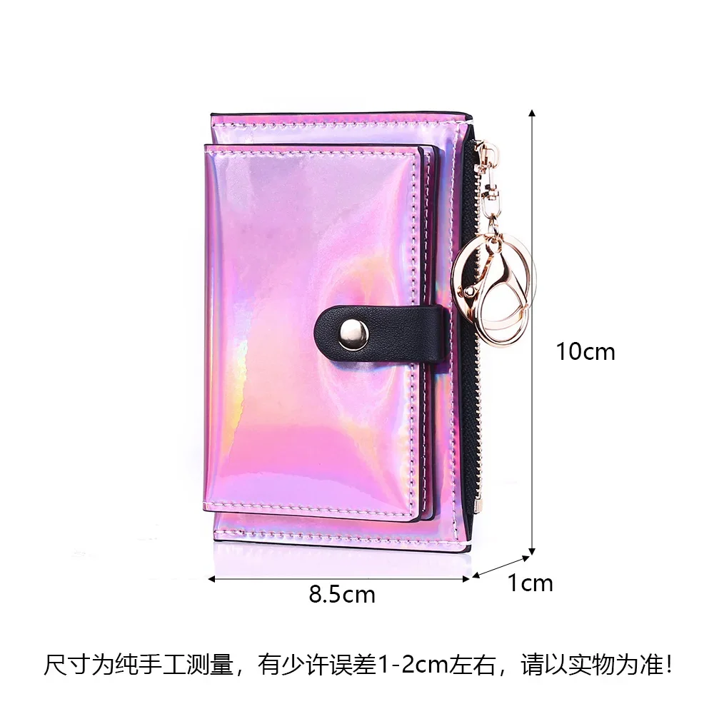 New Laser Holographic Wallet Women Small Purse Female Clutch Bag Women Wallets Purses Portfel Zip Phone Pocket Carteras