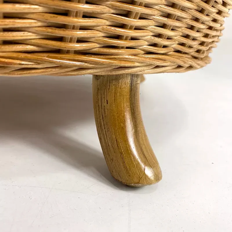 Pet Home Furniture Style One Artificial Wood Wooden Rattan Cat Beds