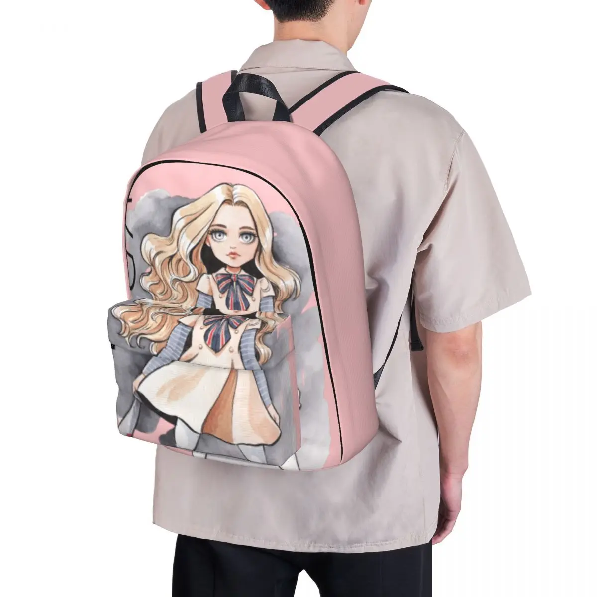 M3gan Filme Rosa Mochila Feminina, Sacos De Escola Kawaii, Impressão Colorida Mochila, Viagem, Presente de Natal, Moda, 2024