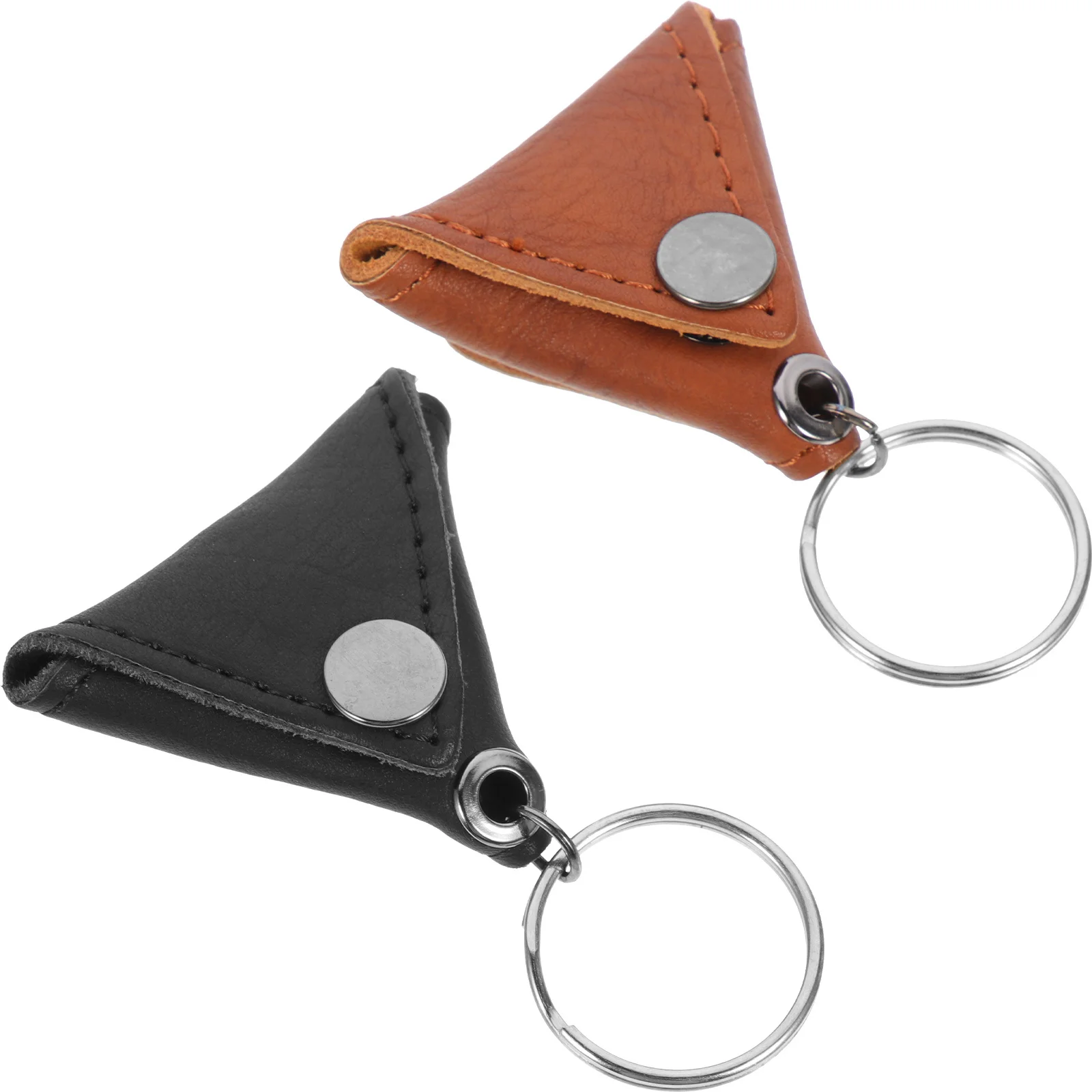 

2Pcs Guitar Pick Bag Portable PU Keyring Holder Plectrum Storage Case Guitar Bass Ukulele Organizer Plectrum Case