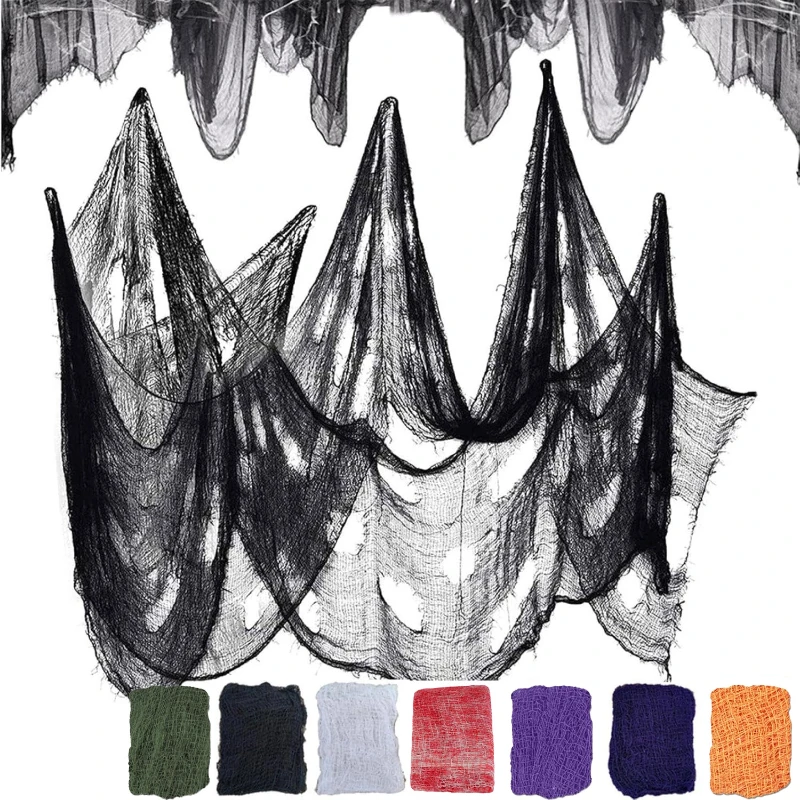 

Реквизит для фестиваля Хэллоуина, белая марля, украшение для фестиваля призраков, марля, дом с привидениями, секретная комната, ужасающая атмосферная композиция