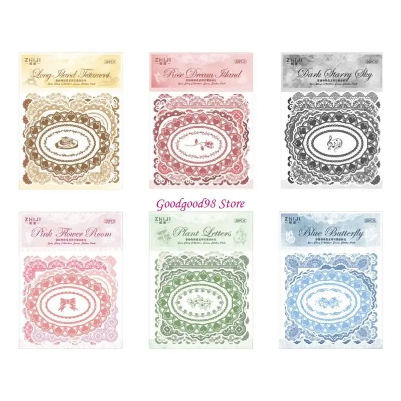 

20 Sheets Scrapbook Sticker Journal Sticker Stationery Sticker Retro Sticker W8EC