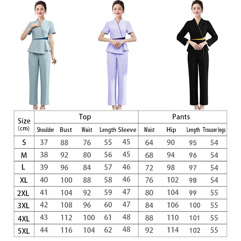 Autumn Winter Long Sleeve Beautician Uniform Women SPA Beauty Salon Suit Nurse Summer Lady Restaurants Hotel Waitress Workwear 