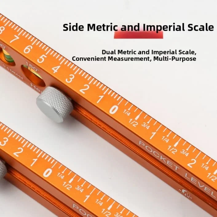 Extendable Multifunctional Marking Level for Precision Measuring and Positioning in Woodworking and Construction Tasks