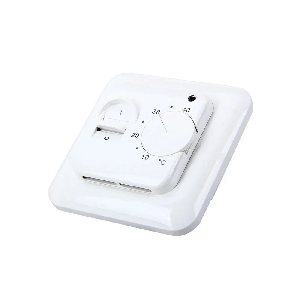 1pc Electric UnderFloor Heating Thermostat Control Switch Floor Sensor Cable White 16A With 2pcs Screws 86x86mm