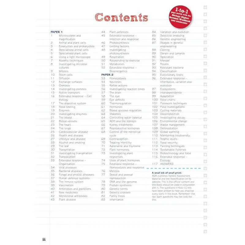 دليل مراجعة بيرسون AQA GCSE لأعلى في علم الأحياء يضمن مراجعة عبر الإنترنت والمسابقات للامتحانات 2025 و2026 9781292135038