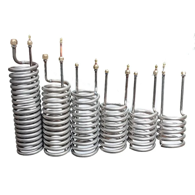 Straight Tube Evaporator, 1/1.5/2/3/5Horsepower Heat Exchanger for Seafood Fish Tank Cooling