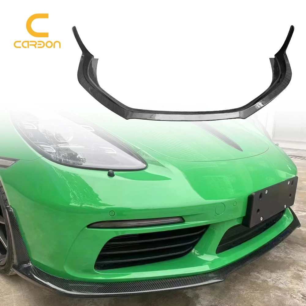 For Porsche 718 Car Accessories Carbon Fiber Front Bumper Lip Diffuser