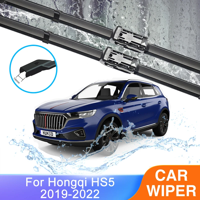 2x For Hongqi HS5 2019 2020 2021 2022 Front Rear Window Windshield Windscreen Winter Wipers Blades Cutter Auto Replacement Parts