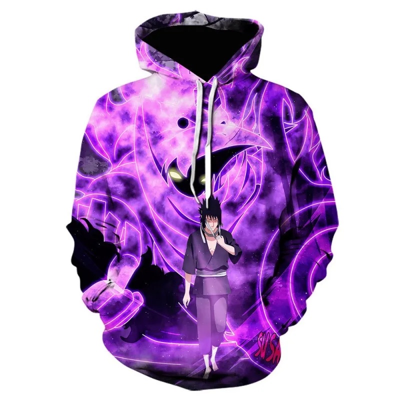 Bandai Naruto 3D-Serie Herren-Hoodie Neu für Herbst/Winter 2026 Anime-Inspiriert Harajuku Y2K Streetwear – Detail 7