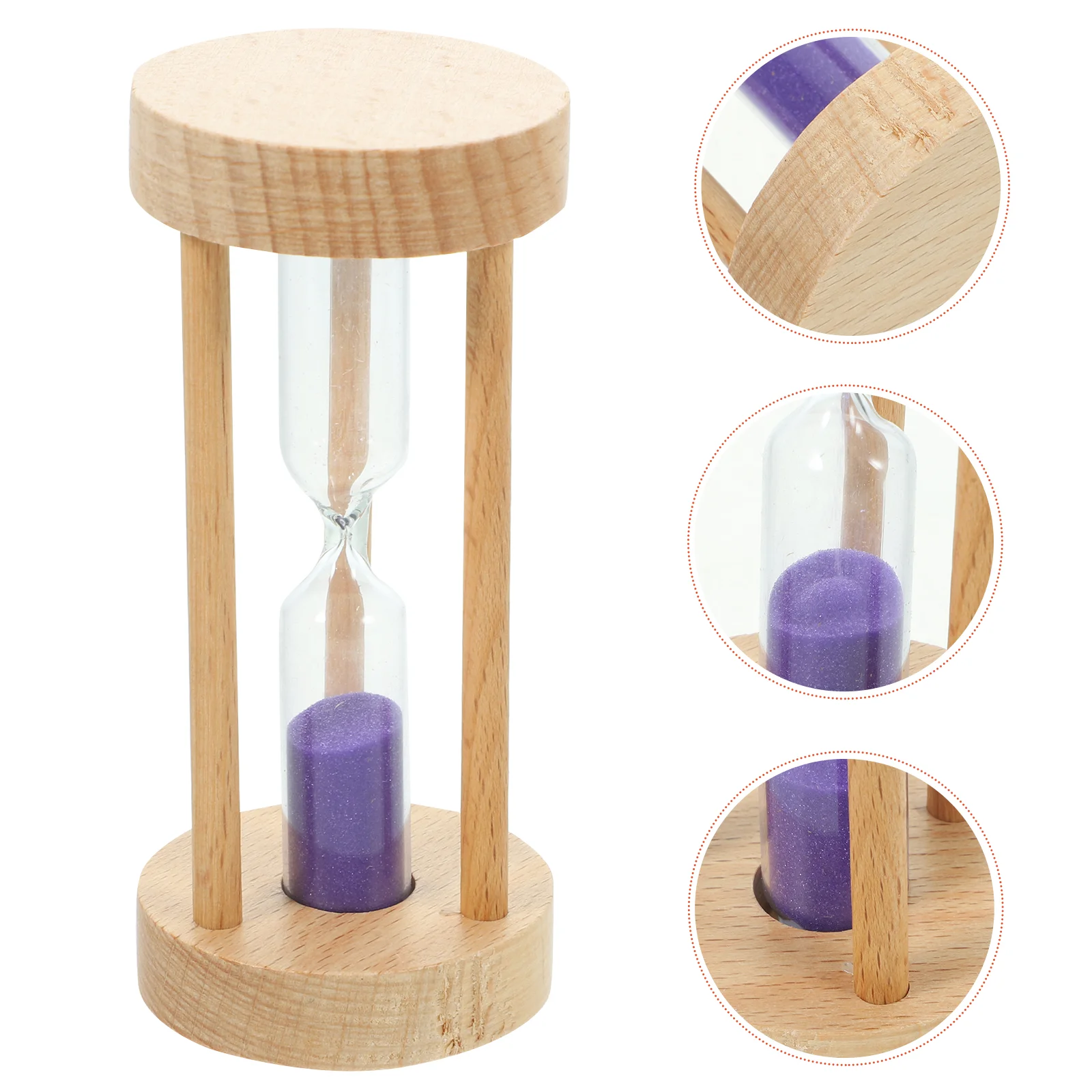 3 Min Hourglass Sand Clock Sandglass Clockwork Interior Wooden Timer Child Digital