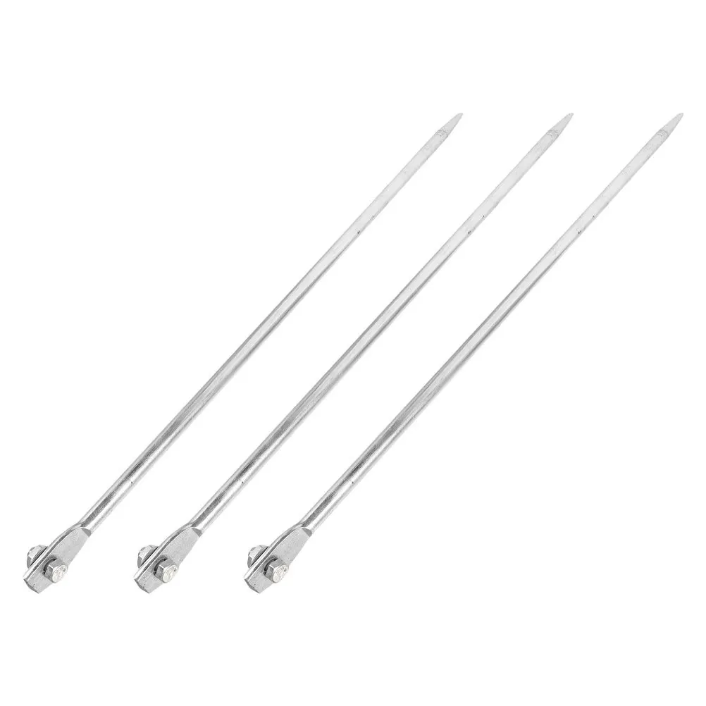 3 قطع من قضبان التأريض شديدة التحمل، قطب أرضي مجلفن لنظام الأسلاك الأرضية للحماية التجارية السكنية #3