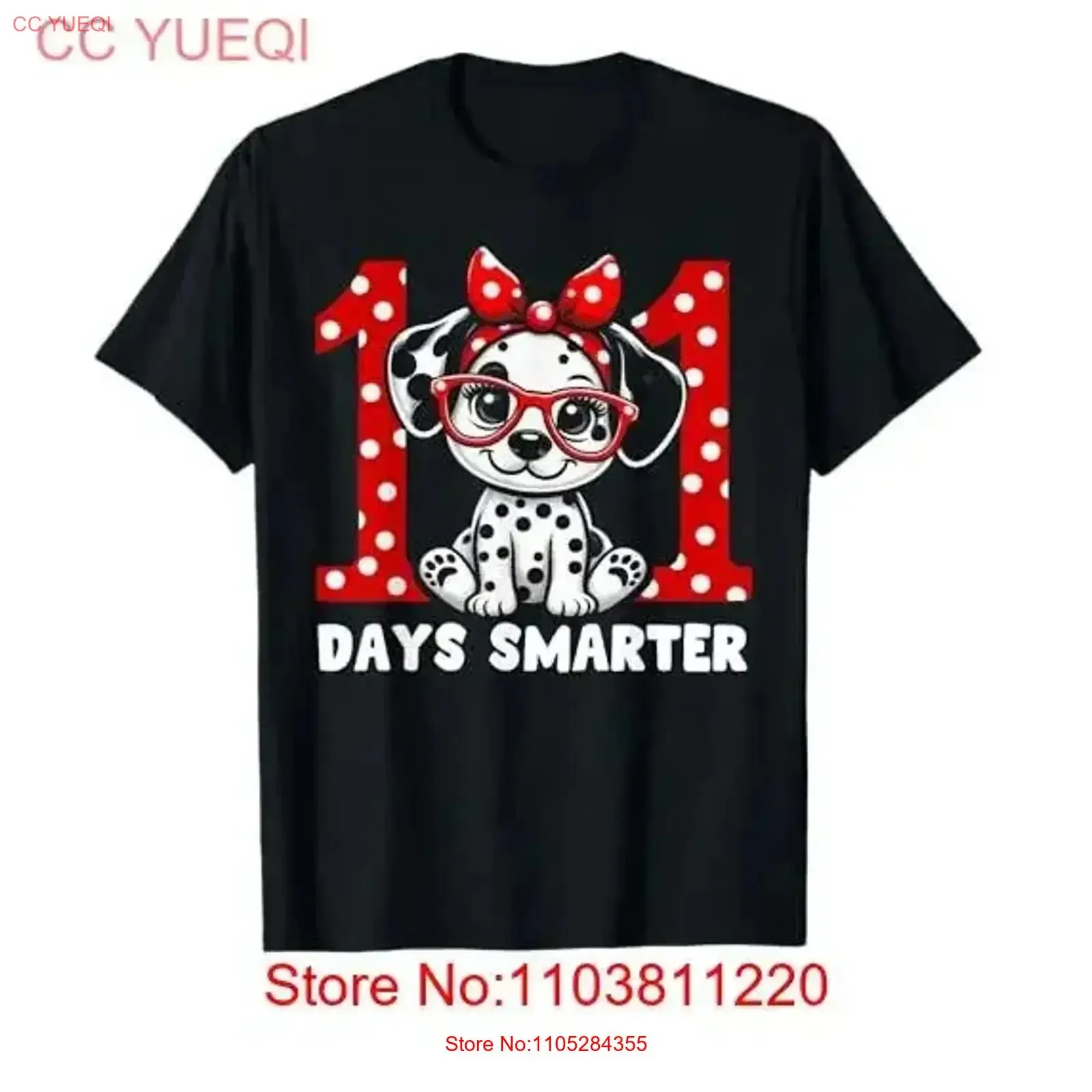 Camiseta para niños con diseño de perro dalmata y profesor, estilo vintage, lavada, cómoda, versátil, suave y elástica, para el 101.º día de clases, 101 Days Smarter