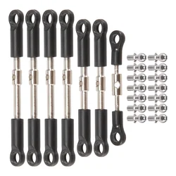 7Pcs Front Rear Tie Rod Servo Link Rod with Ball Screw for 144001 144010 124017 124019 RC Car Spare Parts