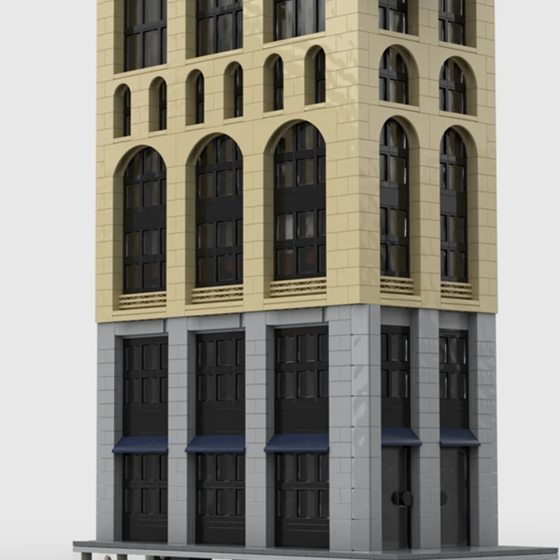 City Street View Model MOC Building Bricks New York Highrise Office Modular Technology Gifts Holiday Assemble Children Toys Suit