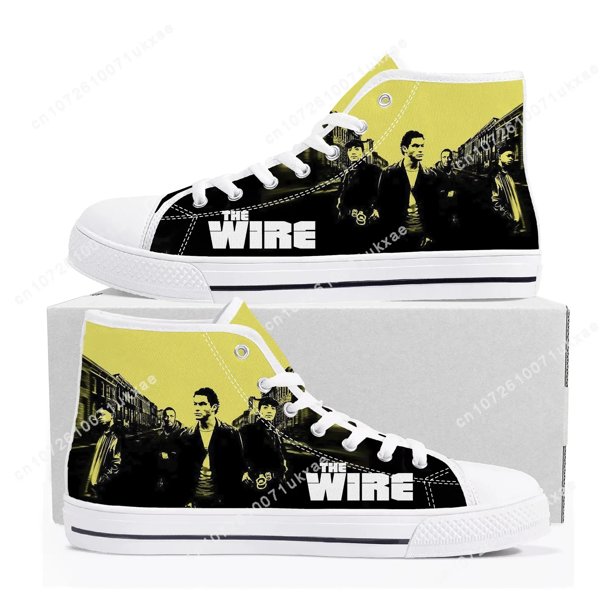 The Wire High Top Sneakers Mens Womens Teenager High Quality Omar Little Canvas Sneaker couple Casual Shoe Customize Shoes