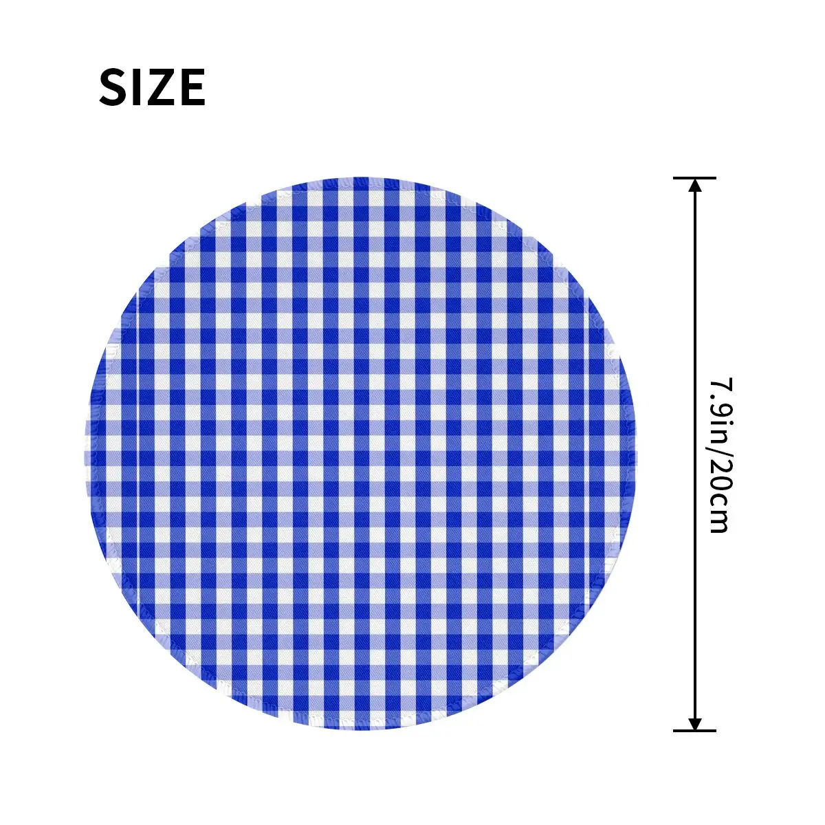 Blue And White Gingham Mouse Pad Check Plaid Squared Comfort Mousepad Gaming Accessories For Laptop PC MacBook Design Mouse Mats