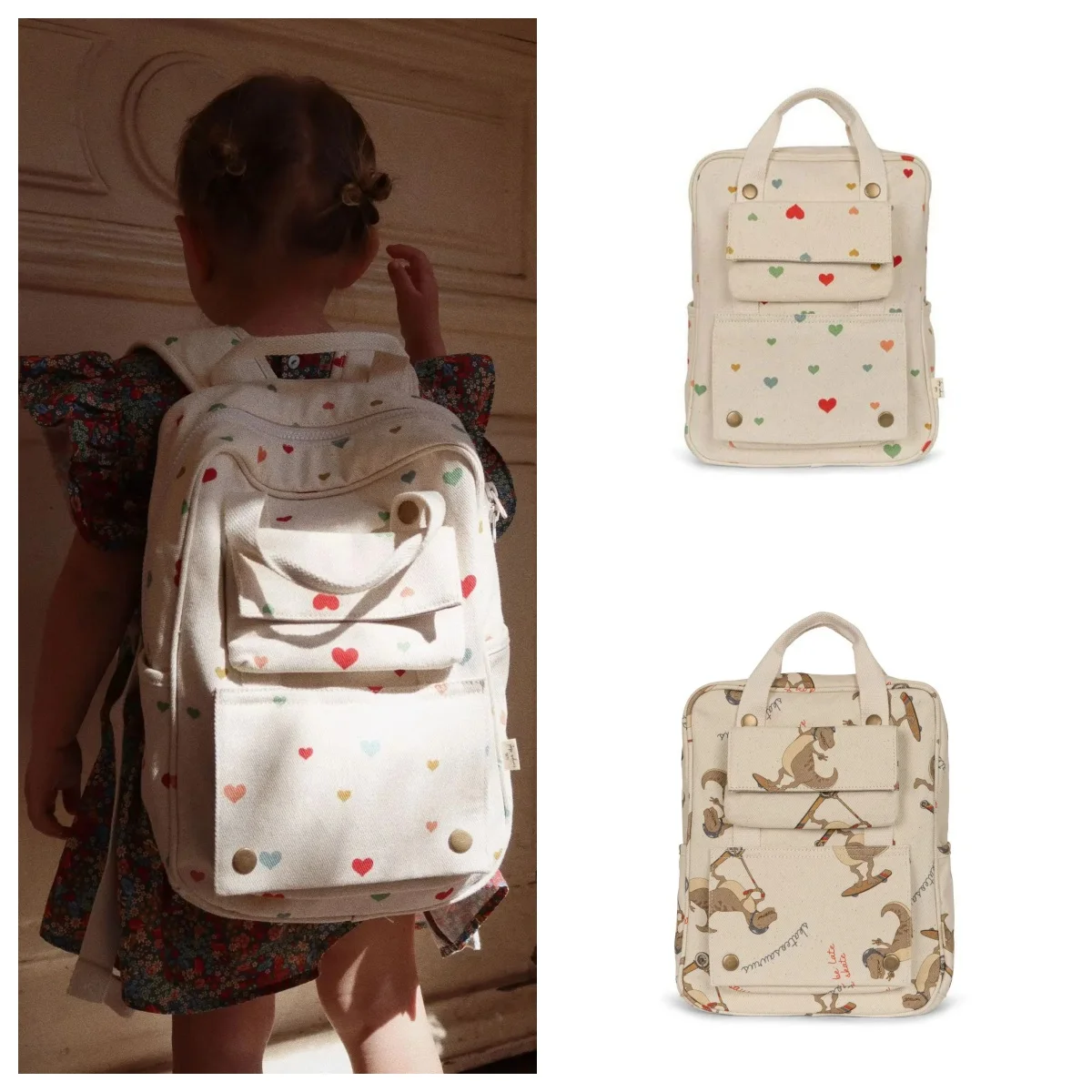 

Новая осенне-зимняя детская школьная сумка, милый мультяшный динозавр с вышивкой, детские сумки на плечо с вишневым узором, сумка для подгузников