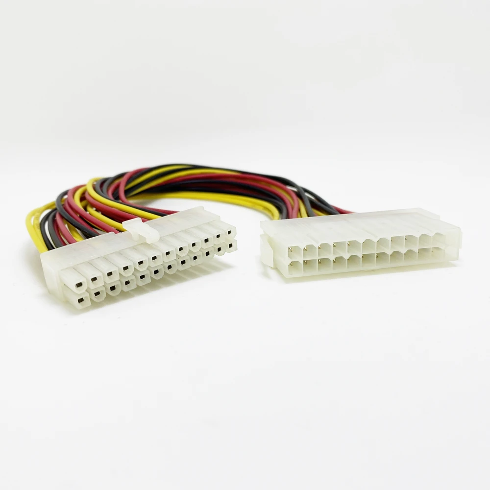 30cm atx 24 pinos macho para 24pin fêmea cabo de extensão da fonte de alimentação para fonte de alimentação interna do fio do conector da ligação da alimentação do psu tw do pc
